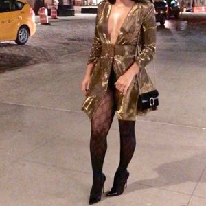 Zara gold dress